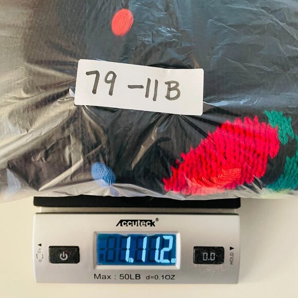 Talbots Y2K Hand Knit Women Black Christmas Holiday Light Cardigan Sweater L - Picture 11 of 11